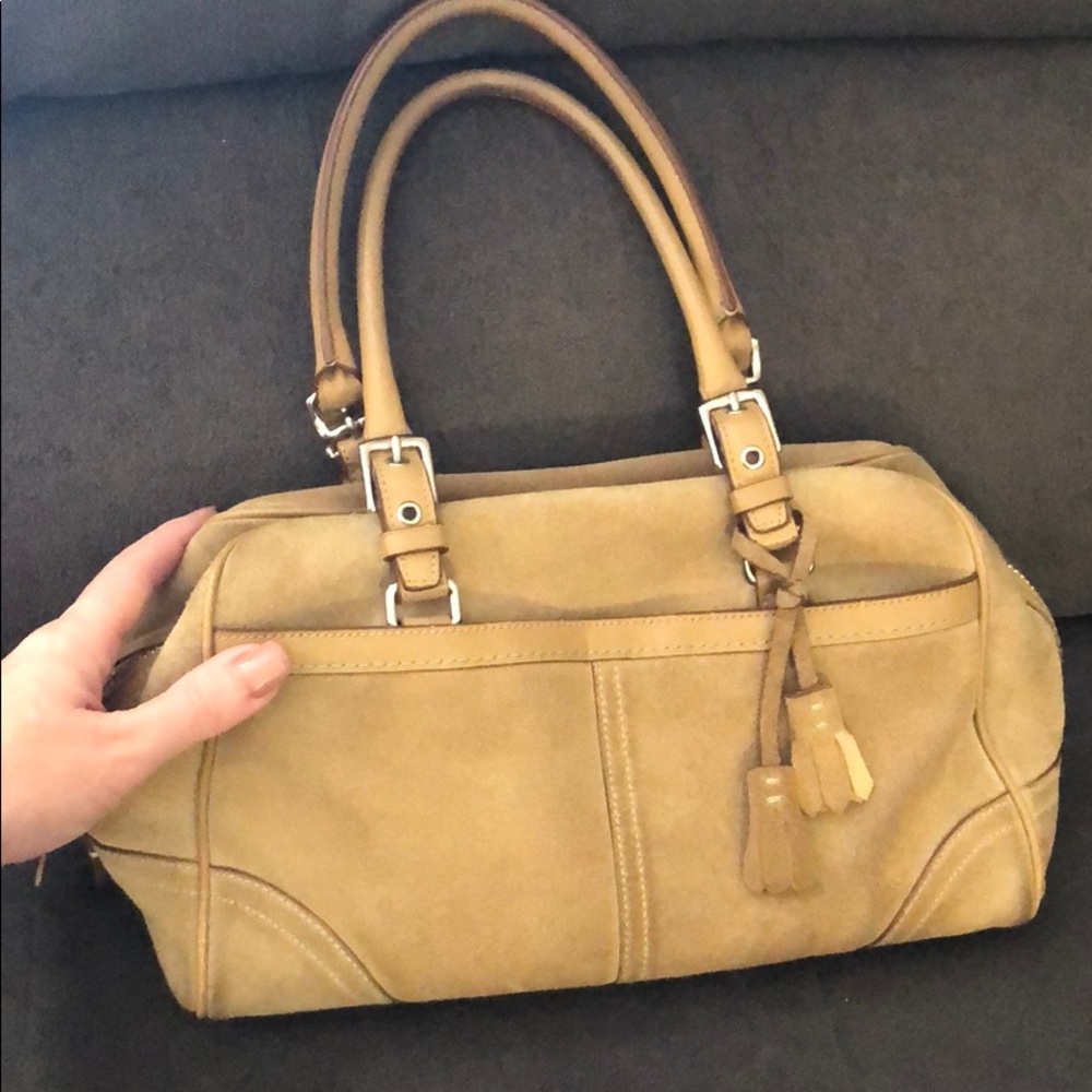 Coach tan bag